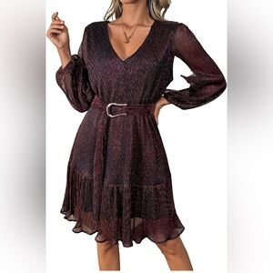 Elegant Black and Red Women's Dress